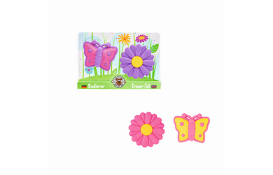 Radierer Set - Schmetterling - Blume - 1 Stück