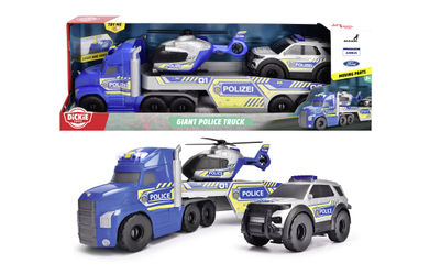 Ford - Giant Police Truck - mit Auto und Helikopter - ca. 70 cm