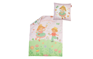 Puppenbettdecke mit Kissen - Prinzessin Emily