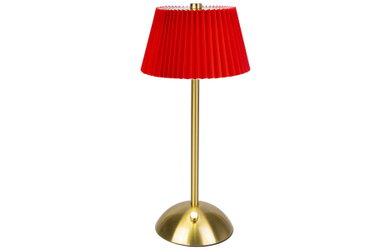 LED Tischlampe - rot/gold - ca. 15 x 15 x 30,5 cm