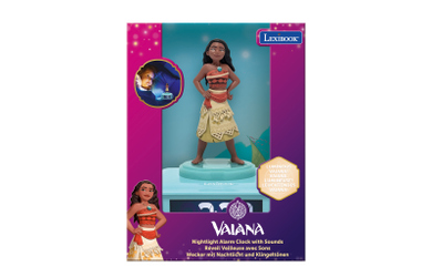 Disney Vaiana - Wecker mit Nachtlicht und Klingeltönen