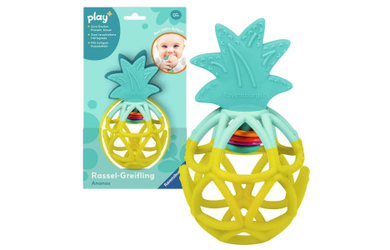 Play + Rassel-Greifling - Ananas - 1 Stück