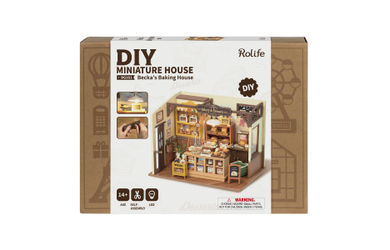 DIY - Holz Bastelset - Miniaturhaus - Bäckerei