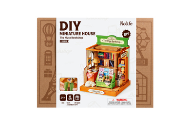 DIY - Holz Bastelset - Miniaturhaus - Lese-Ecke