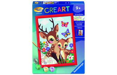 Malen nach Zahlen - CREART® - Fröhliche Hirsche