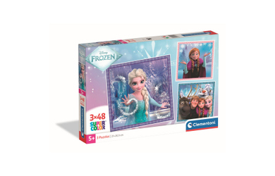 Die Eiskönigin - Kinderpuzzle Set - 3x48 Teile Supercolor