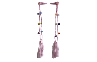 2 Haarsträhnen mit Clip - Meerjungfrau - pink 