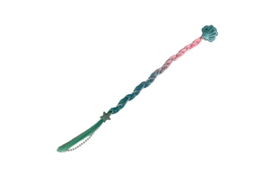 2 Haarsträhnen mit Clip - Meerjungfrau - blau 