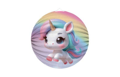 Laterne - Einhorn - bunt 