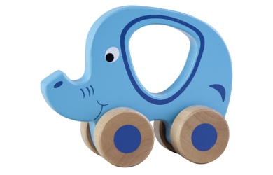 Holz Elefant mit Rollen
