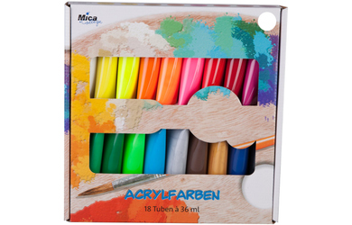 18 Acrylfarben à 36 ml