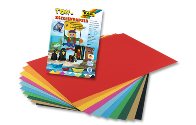 Tonzeichenpapier 130g/m², DIN A4, 20 Blatt, folia