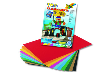 Tonpapierblock, 130g/m², DIN A3, 10 Blatt, folia