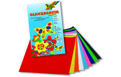 Glanzpapier, 18,5x29,7cm, 10 Blatt, folia