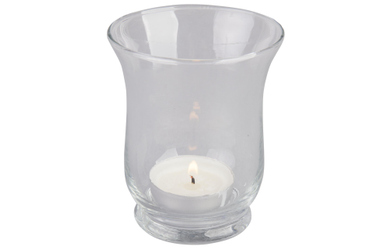 Teelichtglas - klar - ca. 7,5 x 9 cm 