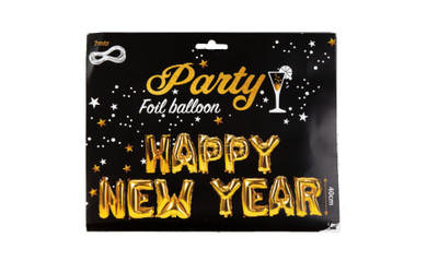 Folienballon-Set - Happy New Year - ca. 40 cm