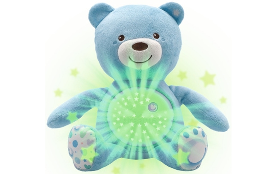 Chicco - Nachtlicht für Babys mit Musik - Bär - blau 