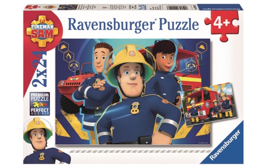 Puzzle-Box - Feuerwehrmann Sam hilft dir in der Not - 2x 24 Teile 