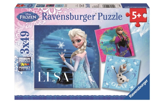 Puzzle-Box - Die Eiskönigin - Elsa, Anna & Olaf - 3x 49 Teile 