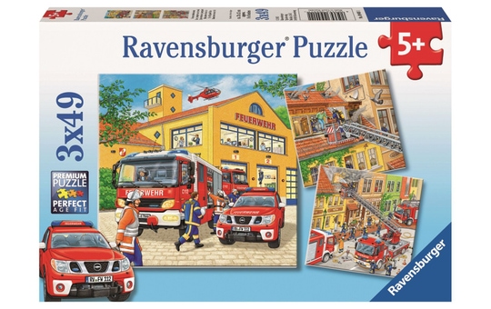 Puzzle-Box - Feuerwehreinsatz - 3x 49 Teile 