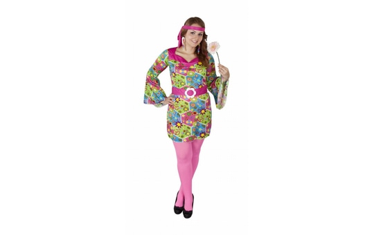 Kostüm, 3-teilig - Hippie Girl, für Erwachsene 