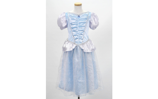 Kostüm - Prinzessin, himmelblau mit weiß und silber, für Kinder 