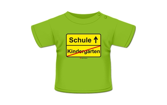 Kindergarten Schule T-Shirt hellgrün 