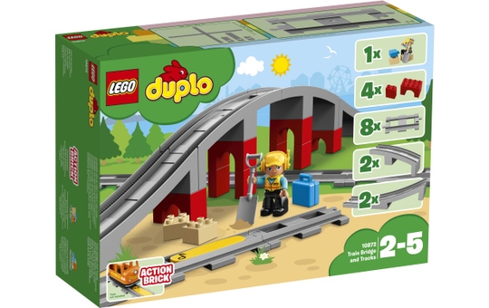 LEGO® DUPLO® Town 10872 - Eisenbahnbrücke und Schienen 