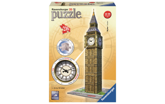 3D Puzzle-Bauwerke - Big Ben mit Uhr - 216 Teile 