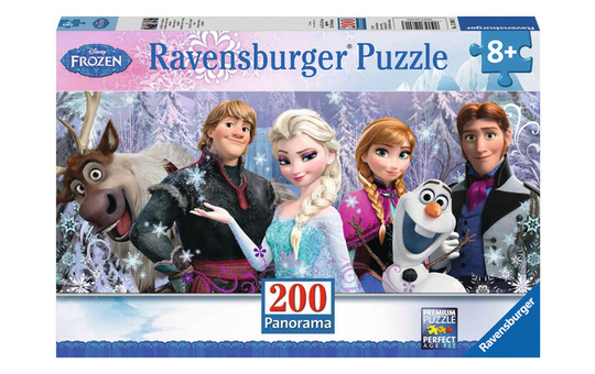 Die Eiskönigin - Panorama Puzzle - Arendelle im ewigen Eis - 200 Teile 