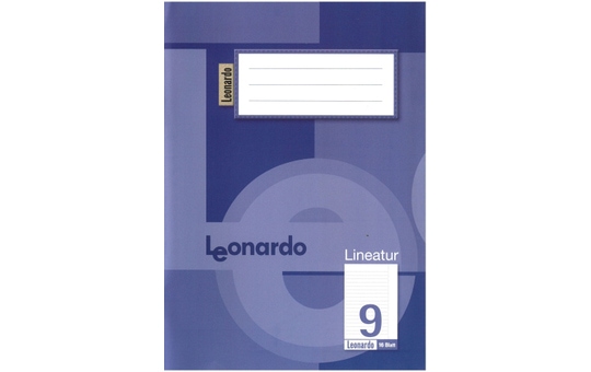 Schulheft DIN A5 liniert mit Rand - Lineatur 9 - 4. Klasse 