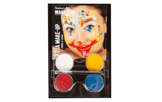 Schminkset - Confetti Clown - Make-up mit Zubehör 