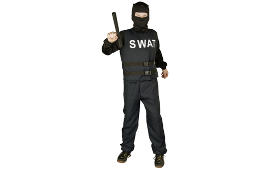 Kostüm - SWAT-Einheitenpolizist - 3-teilig - verschiedene Größen 