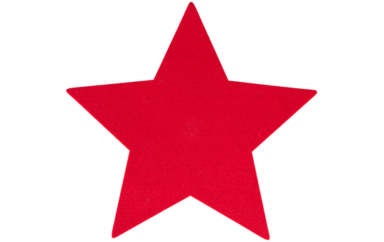 Platzset - Stern - aus Filz - Ø = 35 cm - rot 