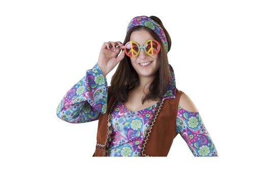 Brille - Hippie - für Erwachsene 