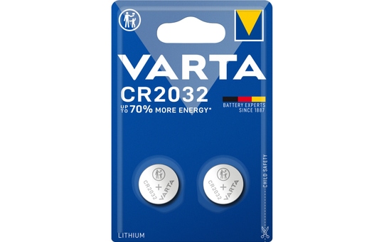 2 Knopfzellen - Varta CR2032  