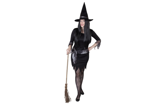 Kostüm - Hexenlady - für Erwachsene - 3-teilig - verschiedene Größen 