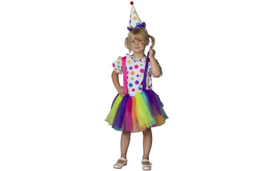 Kostüm - Clownsmädchen - für Kinder - 2-teilig - verschiedene Größen 