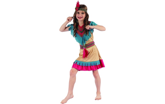 Kostüm - Indianerin - für Kinder - 3-teilig - verschiedene Größen 