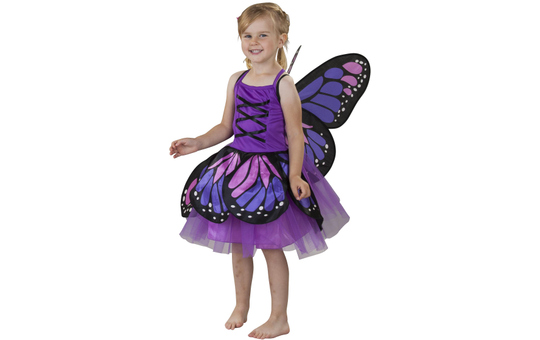 Kostüm - Lilafarbener Schmetterling - für Kinder - 2-teilig - verschiedene Größen 