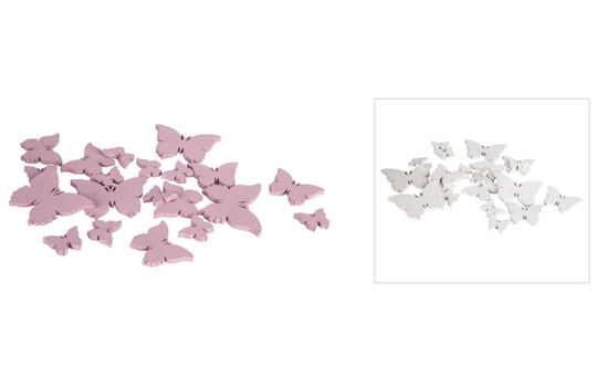 Streudeko - Schmetterlinge - aus Holz - 20 Stück - verschiedene Farben 