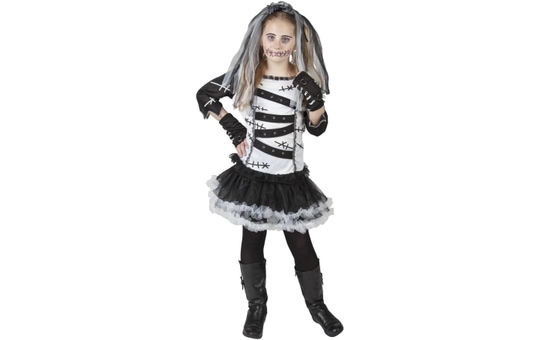 Kostüm - Voodoo-Mädchen - für Kinder - 4-teilig - verschiedene Größen 