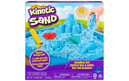 Kinetic Sand Box - Sandburg Set - blau 