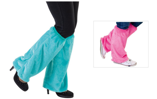 Beinstulpen Aus Plüsch Für Erwachsene – Tier-Muster (Leo, Tiger, Zebra Uvm.), 100% Polyester, Karneval-Accessoire