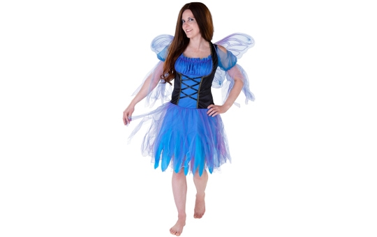 Kostüm - Blaue Fee - für Erwachsene - 2-teilig - verschiedene Größen 