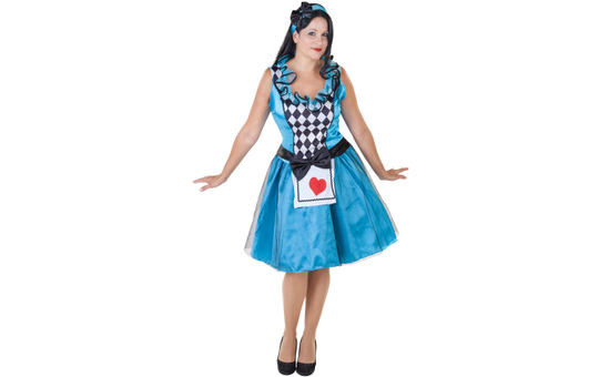 Kostüm - Herzdame - für Erwachsene - 3-teilig - verschiedene Größen 