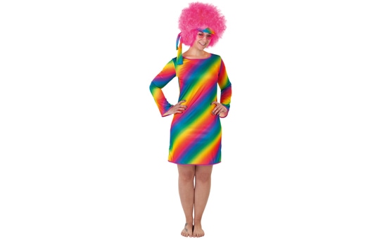 Kostüm - Regenbogen-Hippie - für Erwachsene - verschiedene Größen 