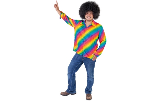 Kostüm - Regenbogen-Hemd- für Erwachsene - Größe 56/58