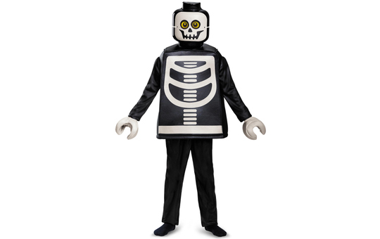 LEGO® Kostüm - Skelett - Deluxe-Serie - für Kinder - 4-teilig - verschiedene Größen 