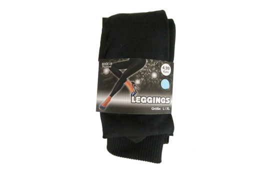 Leggings - für Damen - schwarz - Größe L/XL